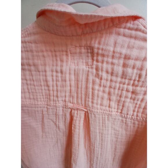 Rails Ellis button up organic cotton gauze flamingo small - Picture 6 of 11